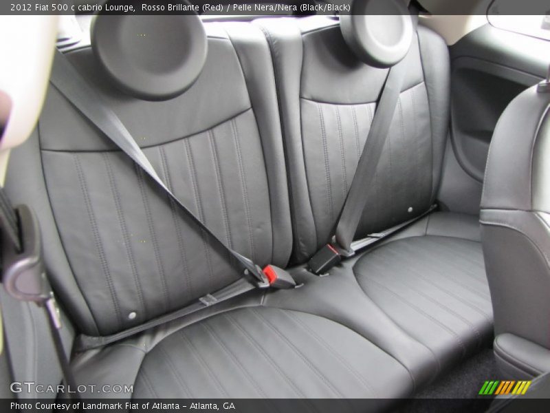  2012 500 c cabrio Lounge Pelle Nera/Nera (Black/Black) Interior