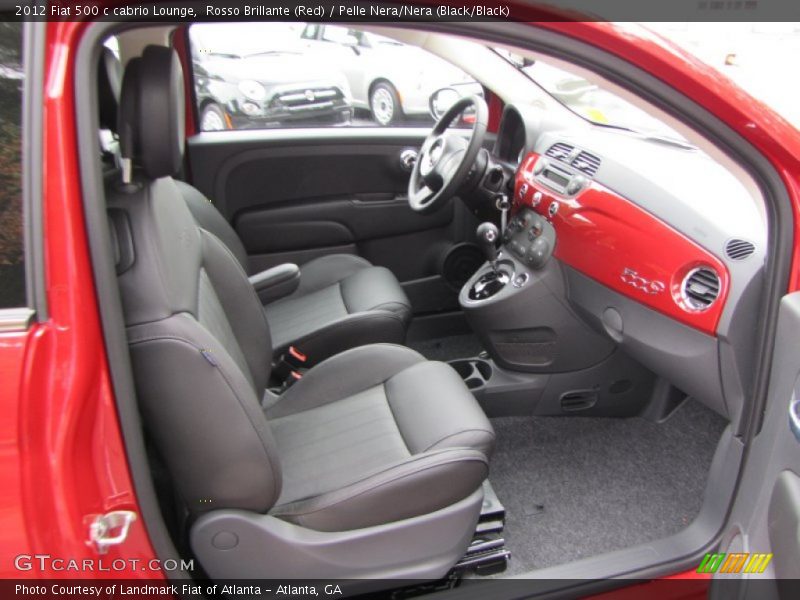  2012 500 c cabrio Lounge Pelle Nera/Nera (Black/Black) Interior