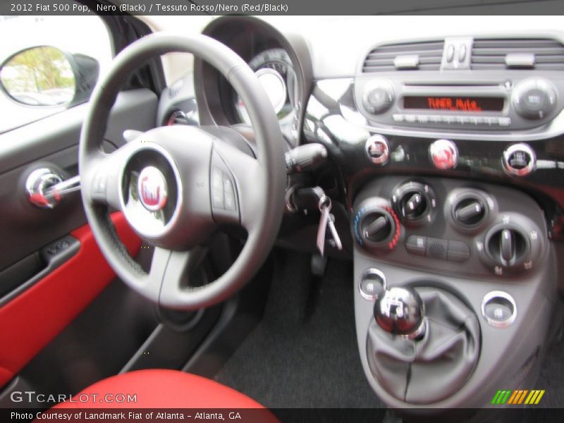 Nero (Black) / Tessuto Rosso/Nero (Red/Black) 2012 Fiat 500 Pop