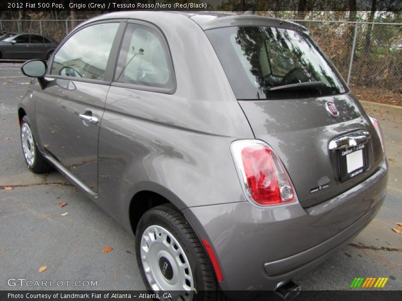 Grigio (Grey) / Tessuto Rosso/Nero (Red/Black) 2012 Fiat 500 Pop