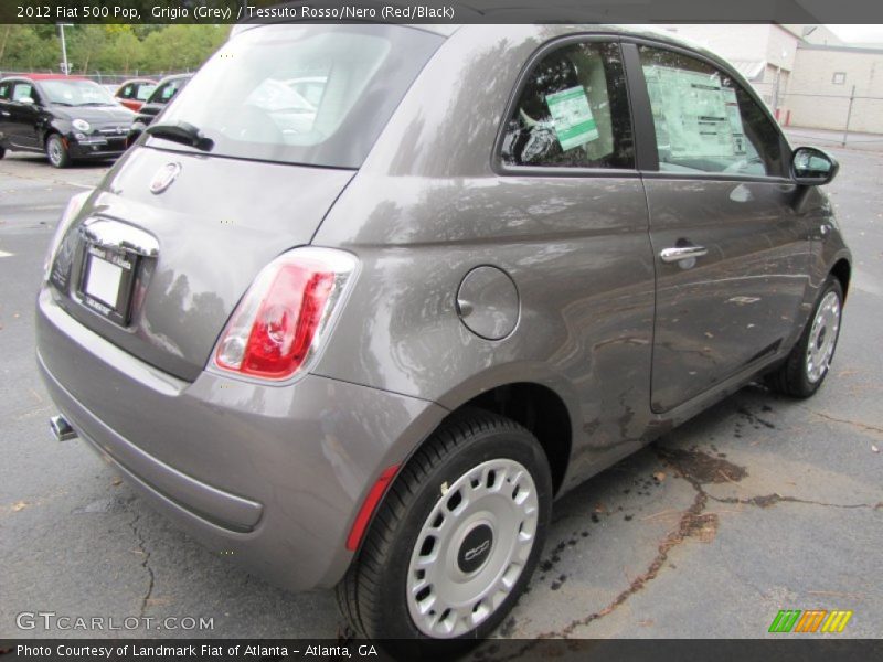 Grigio (Grey) / Tessuto Rosso/Nero (Red/Black) 2012 Fiat 500 Pop