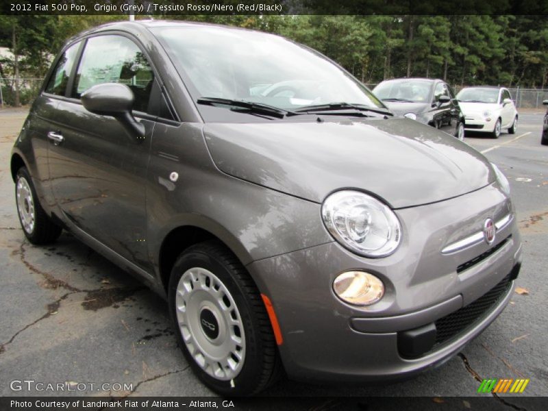Grigio (Grey) / Tessuto Rosso/Nero (Red/Black) 2012 Fiat 500 Pop