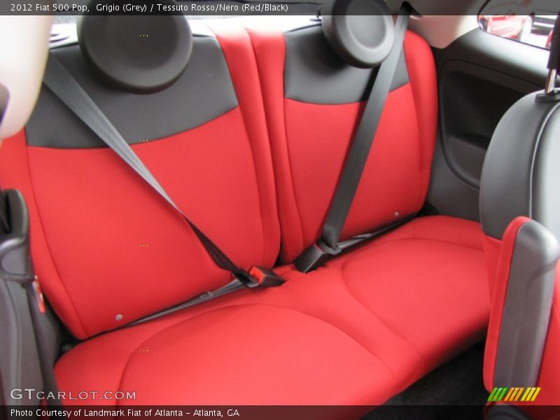  2012 500 Pop Tessuto Rosso/Nero (Red/Black) Interior
