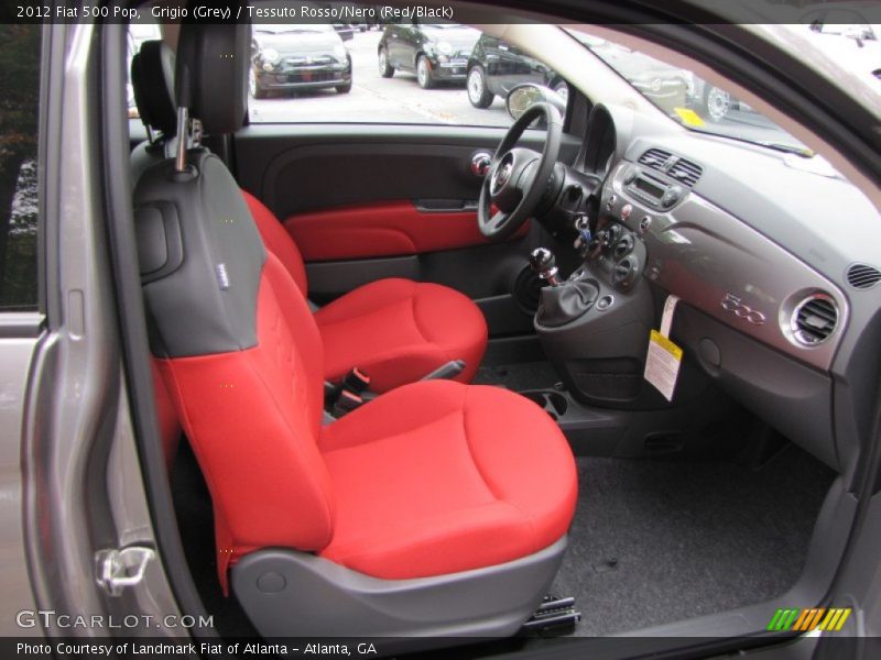  2012 500 Pop Tessuto Rosso/Nero (Red/Black) Interior
