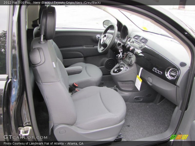  2012 500 Pop Tessuto Grigio/Nero (Grey/Black) Interior