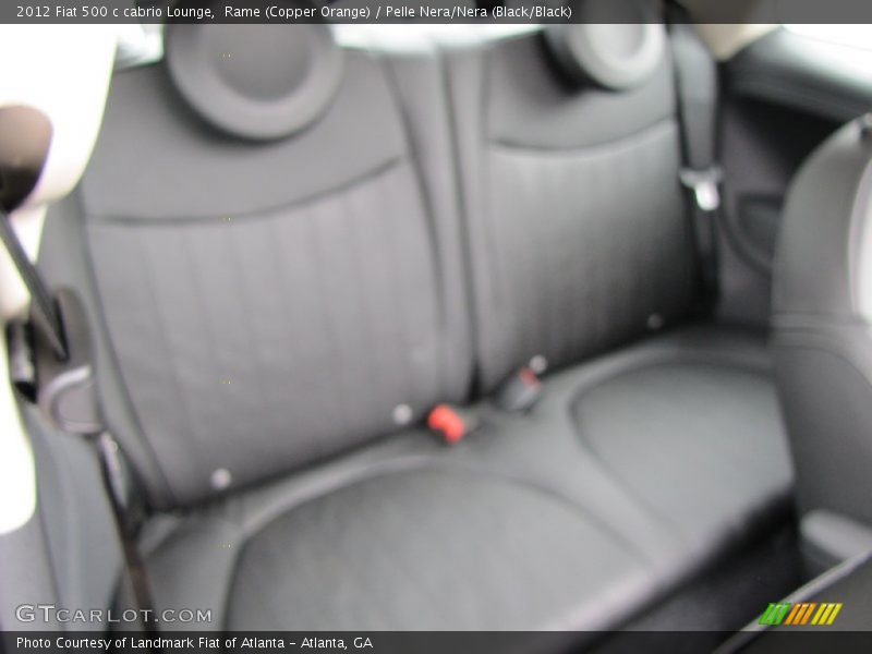 Rame (Copper Orange) / Pelle Nera/Nera (Black/Black) 2012 Fiat 500 c cabrio Lounge