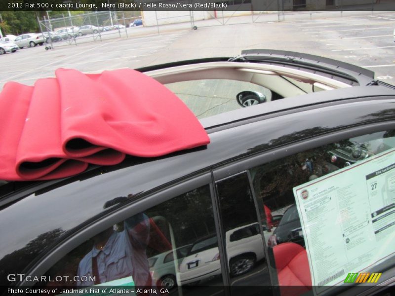 Red Cabriolet Top - 2012 Fiat 500 c cabrio Lounge