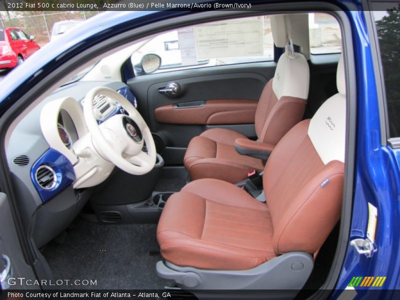  2012 500 c cabrio Lounge Pelle Marrone/Avorio (Brown/Ivory) Interior