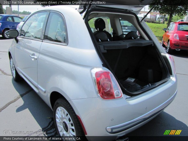 Argento (Silver) / Tessuto Grigio/Nero (Grey/Black) 2012 Fiat 500 Lounge