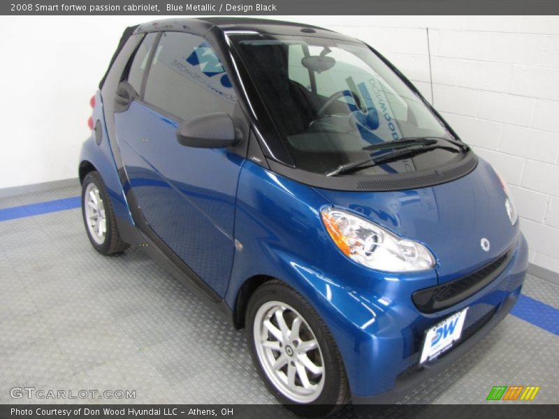 Blue Metallic / Design Black 2008 Smart fortwo passion cabriolet