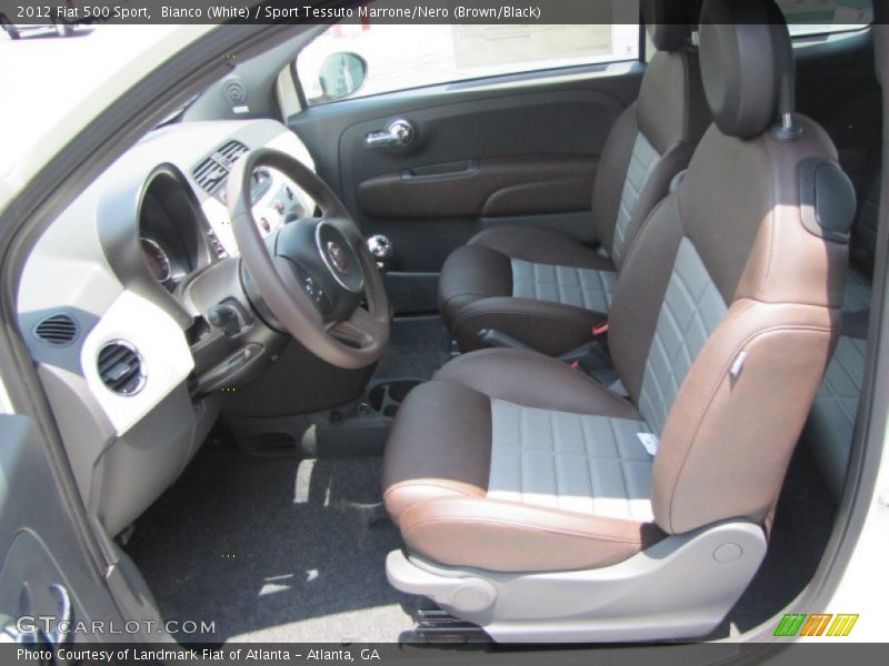  2012 500 Sport Sport Tessuto Marrone/Nero (Brown/Black) Interior