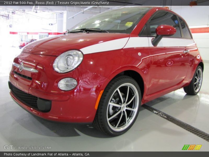 Rosso (Red) / Tessuto Grigio/Avorio (Grey/Ivory) 2012 Fiat 500 Pop
