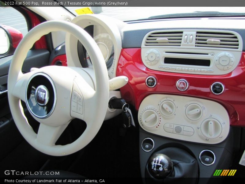 Rosso (Red) / Tessuto Grigio/Avorio (Grey/Ivory) 2012 Fiat 500 Pop