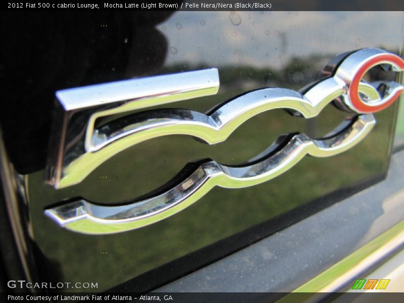 Mocha Latte (Light Brown) / Pelle Nera/Nera (Black/Black) 2012 Fiat 500 c cabrio Lounge