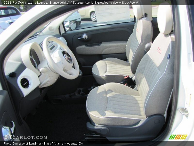  2012 500 c cabrio Lounge Tessuto Avorio-Nero/Avorio (Ivory-Black/Ivory) Interior