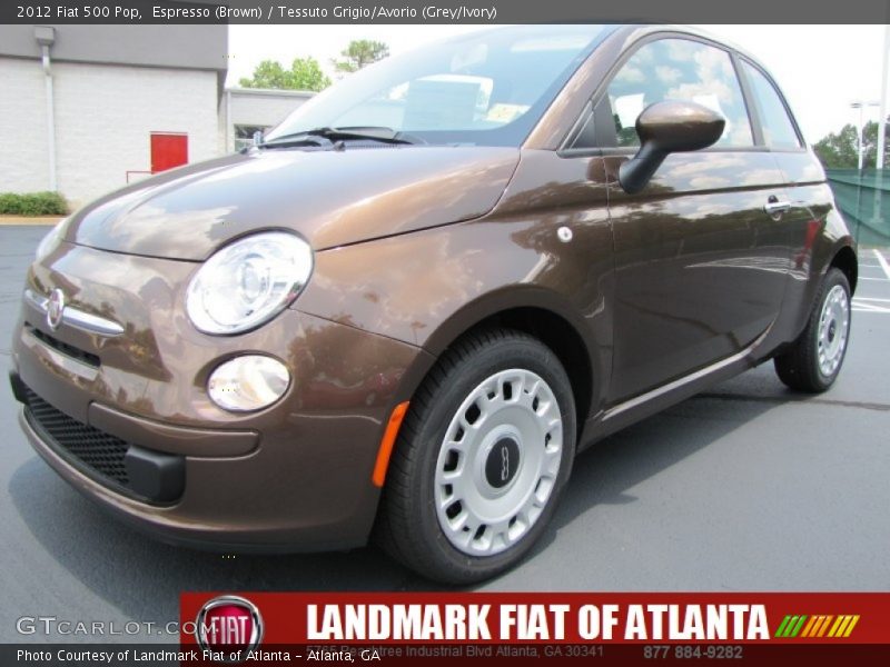 Espresso (Brown) / Tessuto Grigio/Avorio (Grey/Ivory) 2012 Fiat 500 Pop