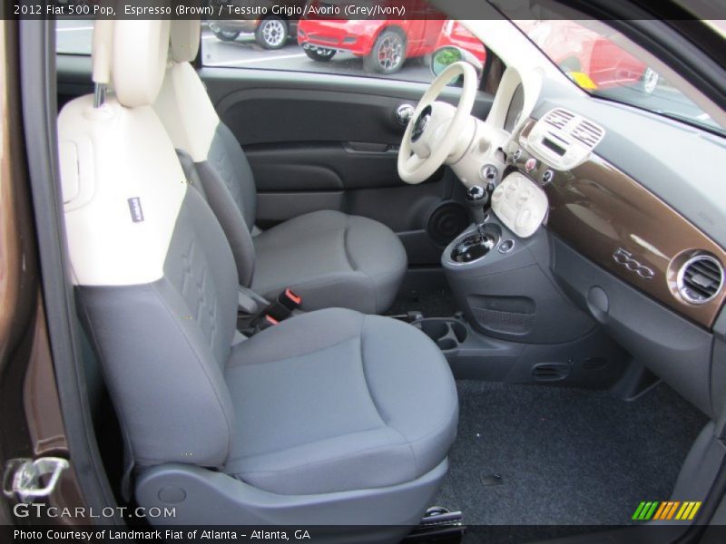  2012 500 Pop Tessuto Grigio/Avorio (Grey/Ivory) Interior