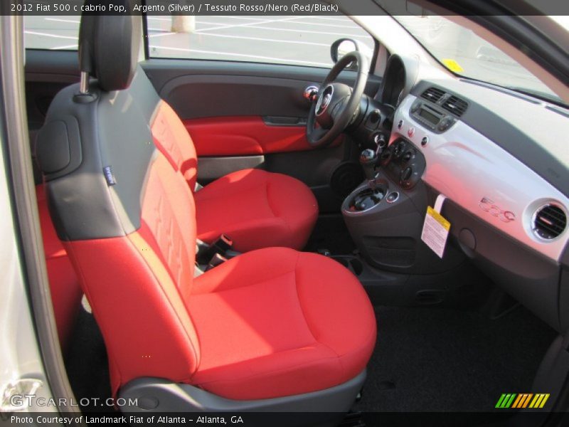  2012 500 c cabrio Pop Tessuto Rosso/Nero (Red/Black) Interior