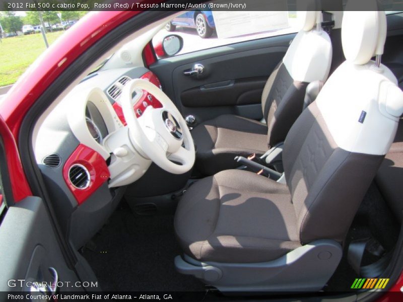  2012 500 c cabrio Pop Tessuto Marrone/Avorio (Brown/Ivory) Interior