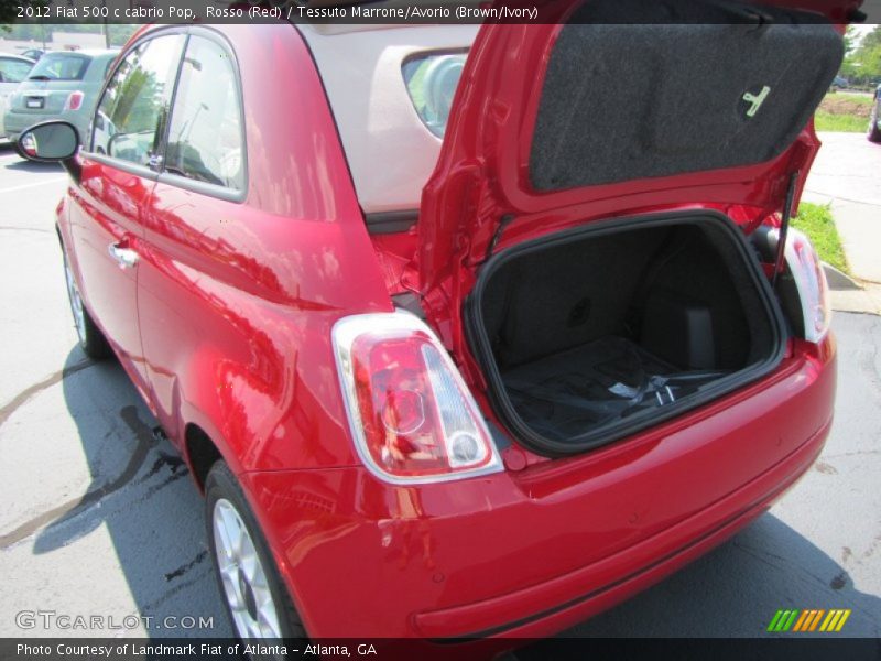 Rosso (Red) / Tessuto Marrone/Avorio (Brown/Ivory) 2012 Fiat 500 c cabrio Pop