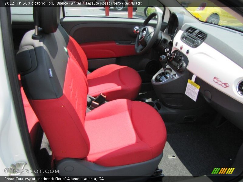  2012 500 c cabrio Pop Tessuto Rosso/Nero (Red/Black) Interior