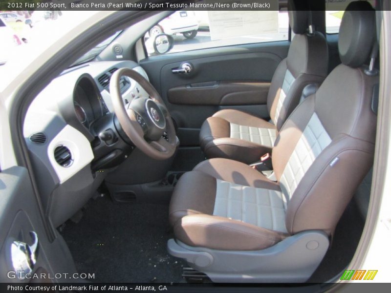  2012 500 Sport Sport Tessuto Marrone/Nero (Brown/Black) Interior