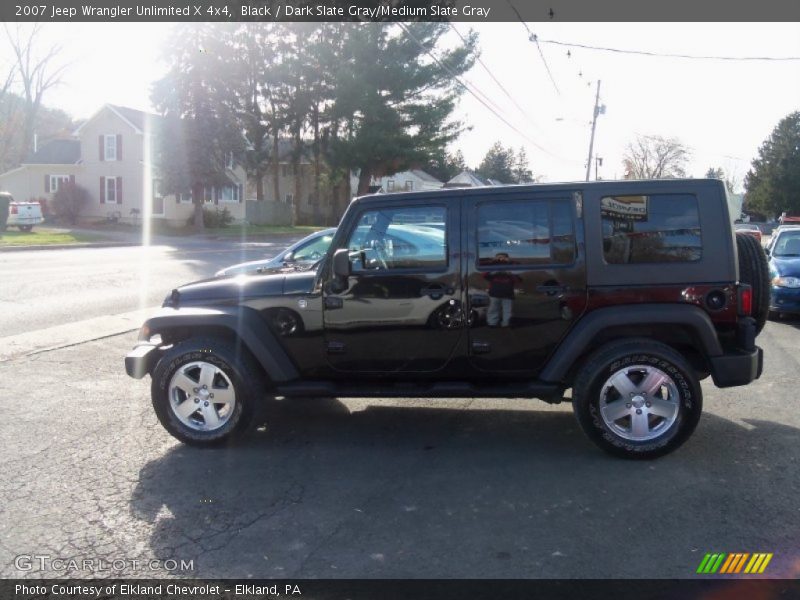 Black / Dark Slate Gray/Medium Slate Gray 2007 Jeep Wrangler Unlimited X 4x4
