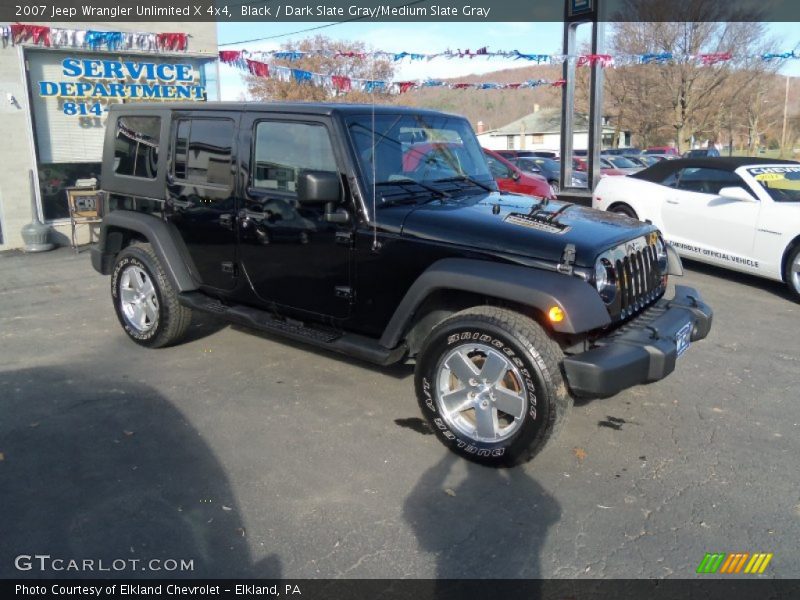 Black / Dark Slate Gray/Medium Slate Gray 2007 Jeep Wrangler Unlimited X 4x4