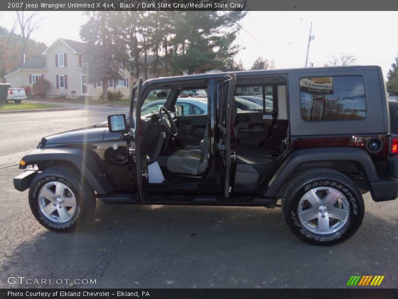 Black / Dark Slate Gray/Medium Slate Gray 2007 Jeep Wrangler Unlimited X 4x4