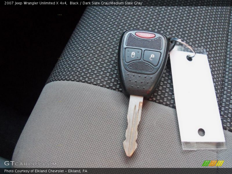 Black / Dark Slate Gray/Medium Slate Gray 2007 Jeep Wrangler Unlimited X 4x4