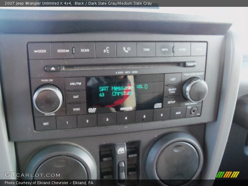 Black / Dark Slate Gray/Medium Slate Gray 2007 Jeep Wrangler Unlimited X 4x4