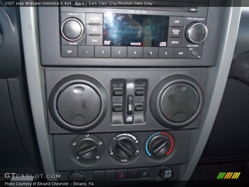 Black / Dark Slate Gray/Medium Slate Gray 2007 Jeep Wrangler Unlimited X 4x4