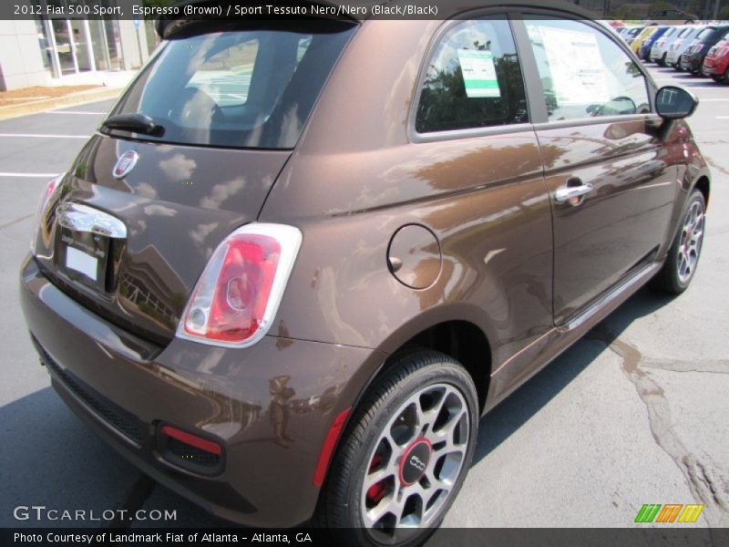 Espresso (Brown) / Sport Tessuto Nero/Nero (Black/Black) 2012 Fiat 500 Sport