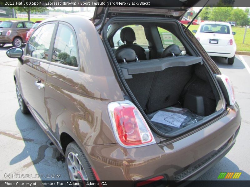 Espresso (Brown) / Sport Tessuto Nero/Nero (Black/Black) 2012 Fiat 500 Sport