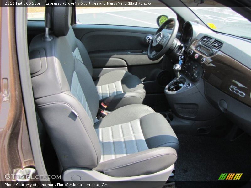 Espresso (Brown) / Sport Tessuto Nero/Nero (Black/Black) 2012 Fiat 500 Sport