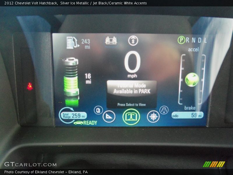 Controls of 2012 Volt Hatchback
