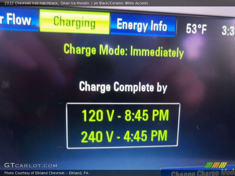 Silver Ice Metallic / Jet Black/Ceramic White Accents 2012 Chevrolet Volt Hatchback