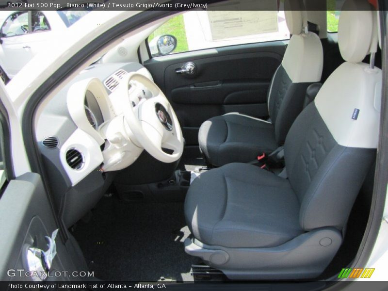  2012 500 Pop Tessuto Grigio/Avorio (Grey/Ivory) Interior