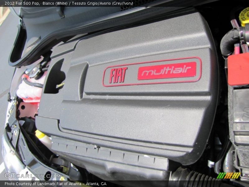 Bianco (White) / Tessuto Grigio/Avorio (Grey/Ivory) 2012 Fiat 500 Pop