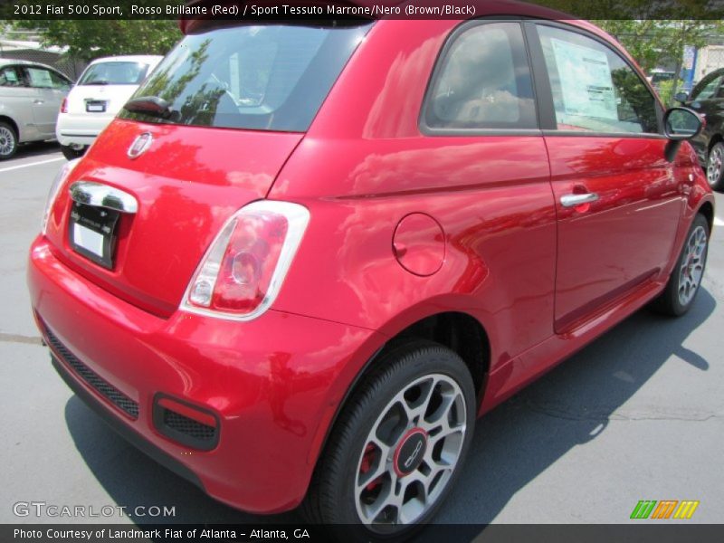 Rosso Brillante (Red) / Sport Tessuto Marrone/Nero (Brown/Black) 2012 Fiat 500 Sport