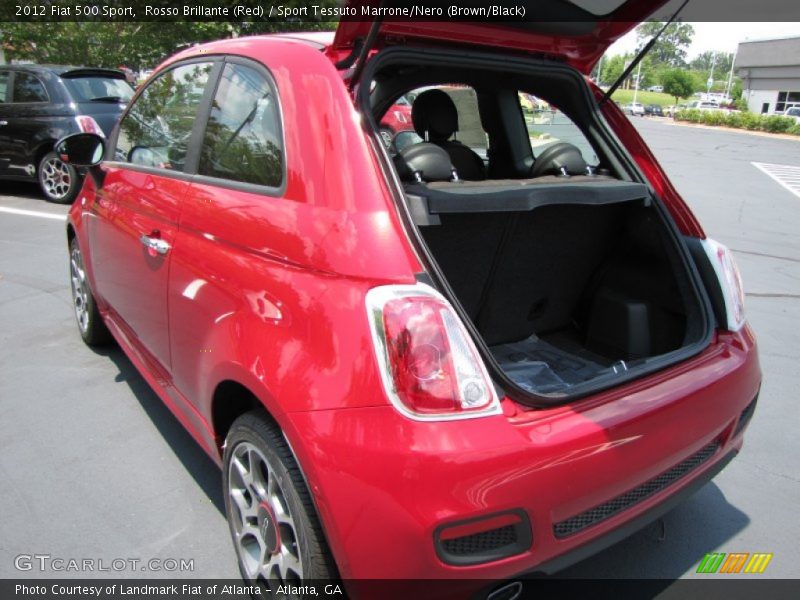 Rosso Brillante (Red) / Sport Tessuto Marrone/Nero (Brown/Black) 2012 Fiat 500 Sport