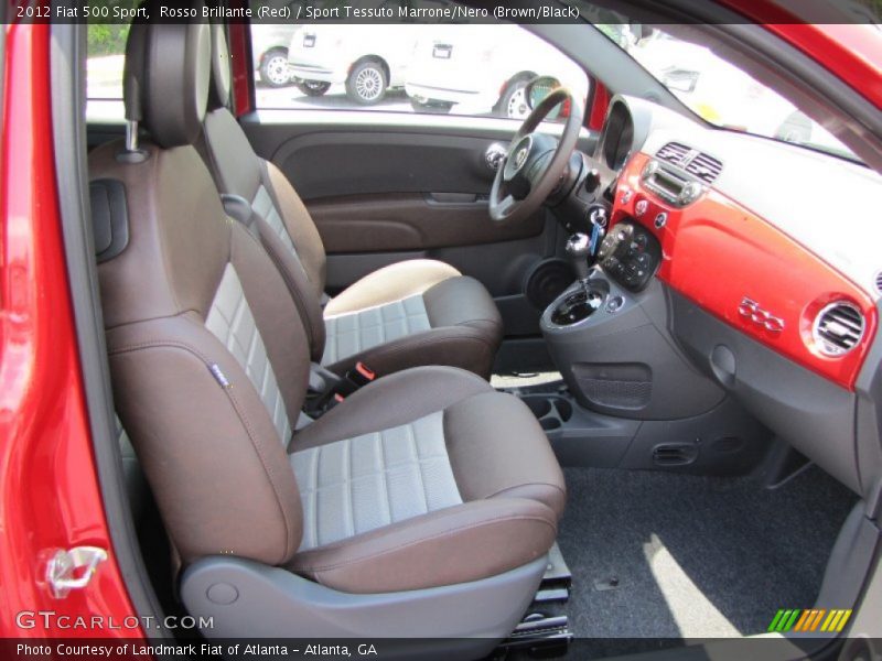  2012 500 Sport Sport Tessuto Marrone/Nero (Brown/Black) Interior