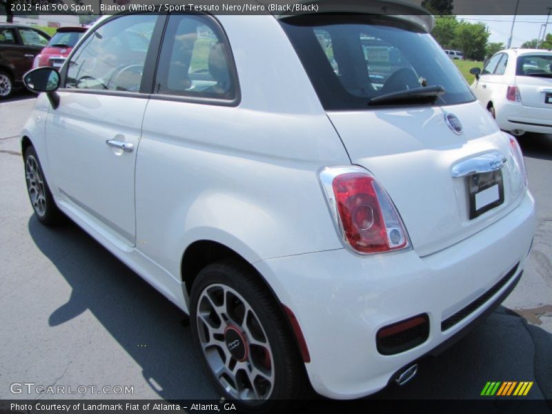Bianco (White) / Sport Tessuto Nero/Nero (Black/Black) 2012 Fiat 500 Sport