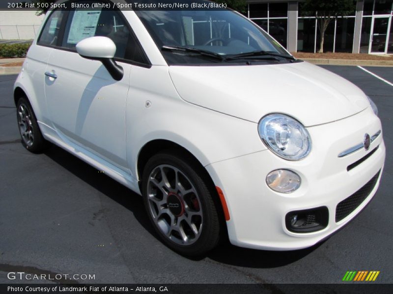 Bianco (White) / Sport Tessuto Nero/Nero (Black/Black) 2012 Fiat 500 Sport