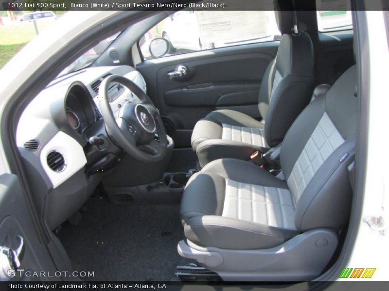 Bianco (White) / Sport Tessuto Nero/Nero (Black/Black) 2012 Fiat 500 Sport