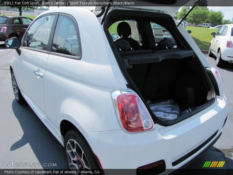 Bianco (White) / Sport Tessuto Nero/Nero (Black/Black) 2012 Fiat 500 Sport