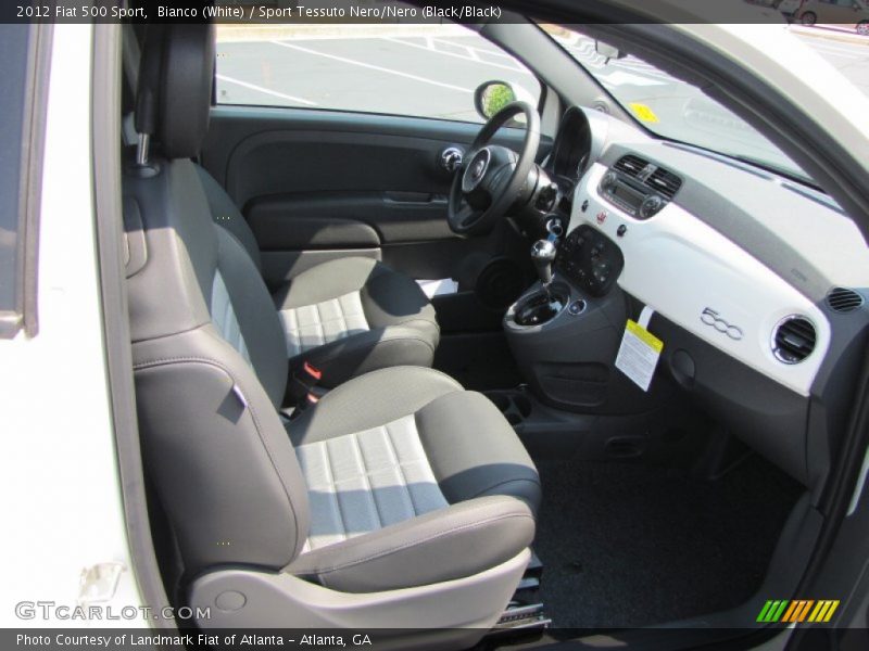 Bianco (White) / Sport Tessuto Nero/Nero (Black/Black) 2012 Fiat 500 Sport