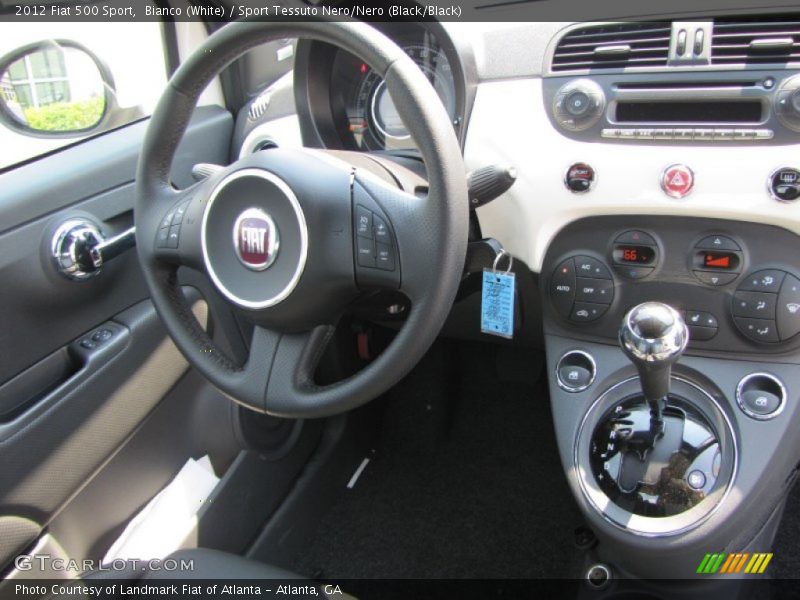 Bianco (White) / Sport Tessuto Nero/Nero (Black/Black) 2012 Fiat 500 Sport