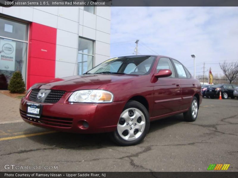 Inferno Red Metallic / Charcoal 2006 Nissan Sentra 1.8 S