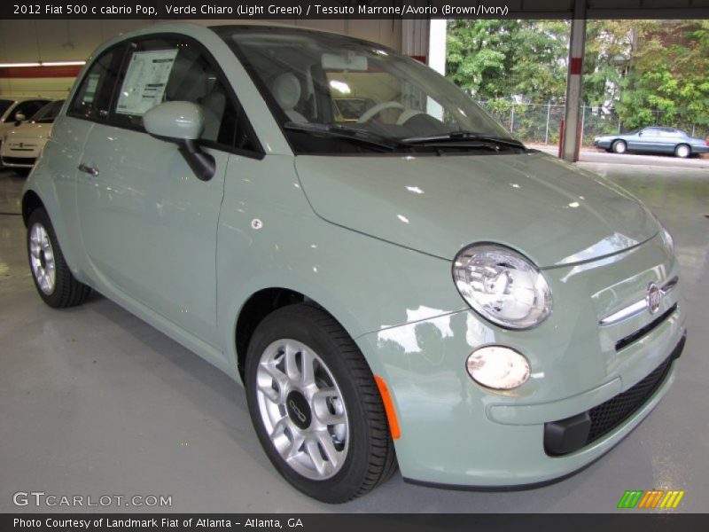 Front 3/4 View of 2012 500 c cabrio Pop